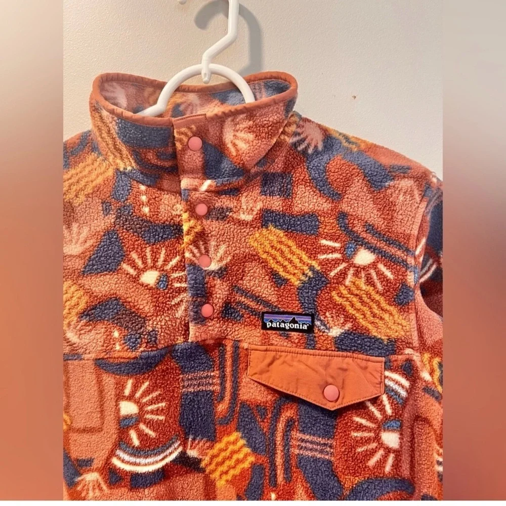NWOT RARE Patagonia Synchilla Snap T Canyon Block Big Sisu Fleece Pullover Sz Xs - Picture 8 of 11